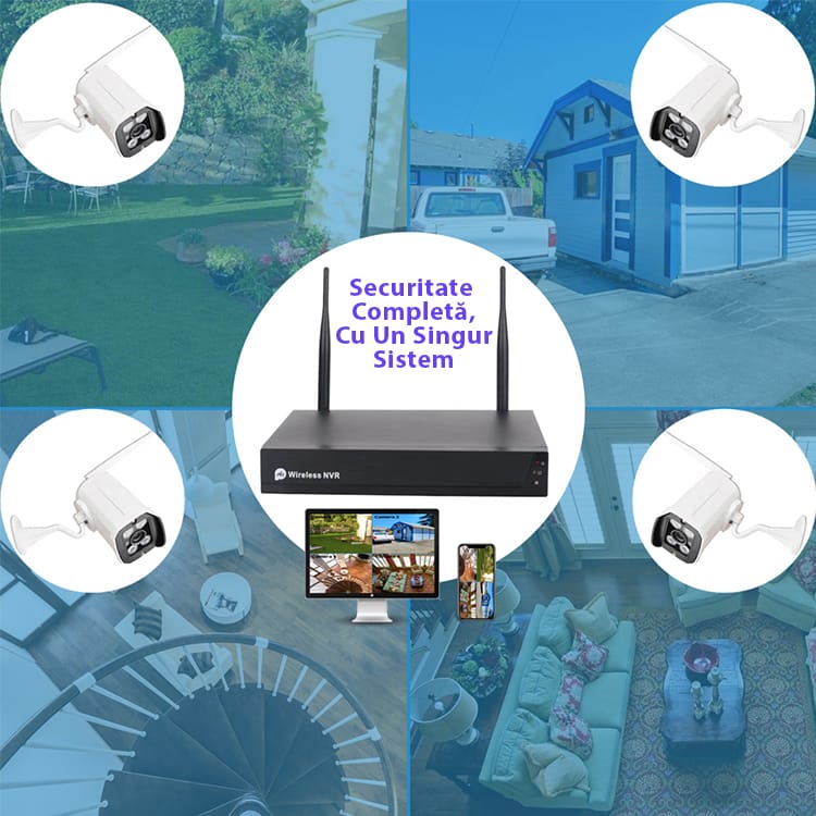 Sisteme Video Sistem de supraveghere video WIFI 5MP Fuvision N4-1